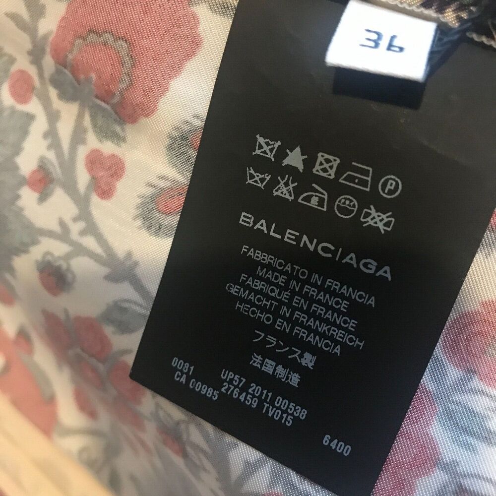 Balenciaga floral printed Shift Dress Size: S | US4, FR36 - Picture 7 of 9